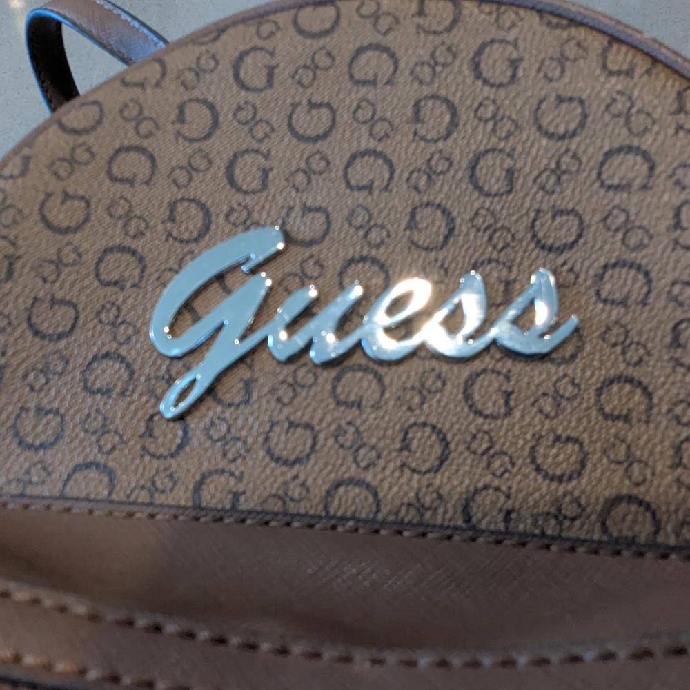Guess Brown Monogram Backpack - image 3